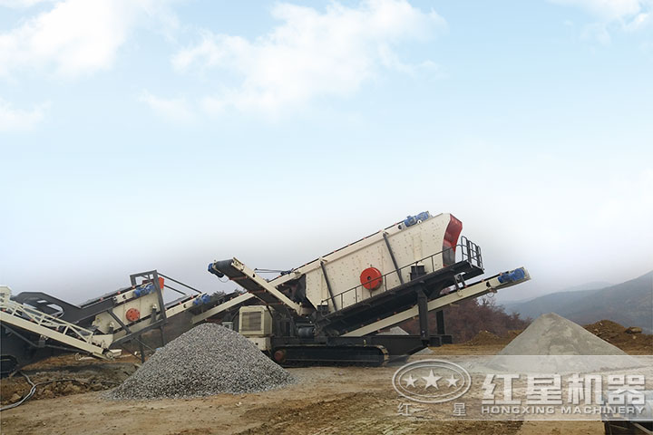 車載流動石子、粉碎機生產(chǎn)現(xiàn)場